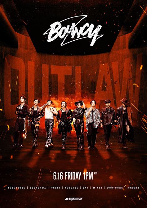 ATEEZ 에이티즈 BOUNCY K HOT CHILLI PEPPERS MV Poster r TEEZ