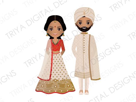 Hindu Bride Groom Clipart Silhouette