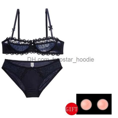 Ultra Thin White Lace Bra And Panty Set Back Plus Size Transparent See Through Lingerie For