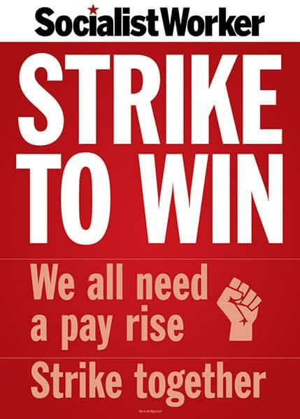 Strike to win A3 poster - Socialist Worker