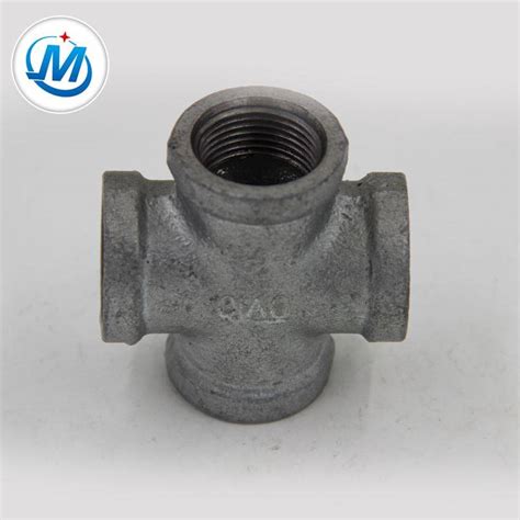 Strong Production Capacity 1 8 To 6 Inch Malleable Iron Pipe Fittings Galvanized Cross China