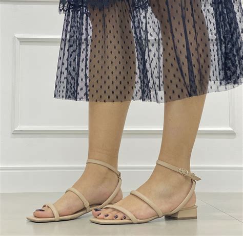 Sandália Salto Baixo Lise Nude