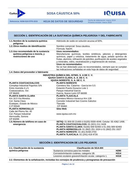 PDF SOSA CÁUSTICA 50 Los primeros síntomas del edema pulmonar