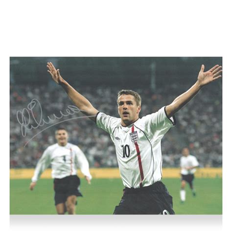 Michael Owen Signed England Photo