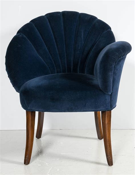 Pair Of Art Deco Velvet Chairs At 1stdibs