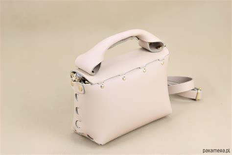 Torebka skórzana Bjork S nude szewro GOLD Pakamera pl