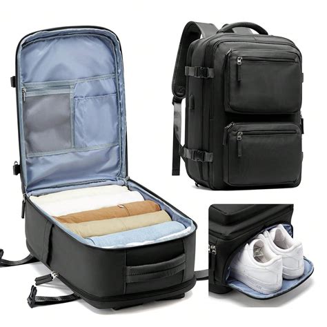 Mochila Para Viagem Internacional - Mochila de Viagem Aprovada para Voos com Porta USB, Bolsa de Item ...
