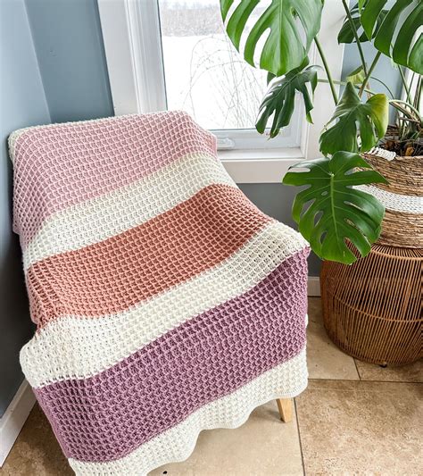 Waffle Stitch Crochet Blanket Pattern Atelier Yuwa Ciao Jp