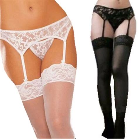 Thigh High Garter Women 3 Colors Thongs Lace Stocking Suspender Sexy