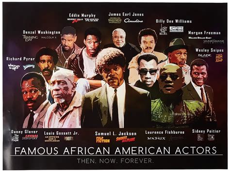 777 Tri Seven Entertainment Famous African American Actors Poster Art