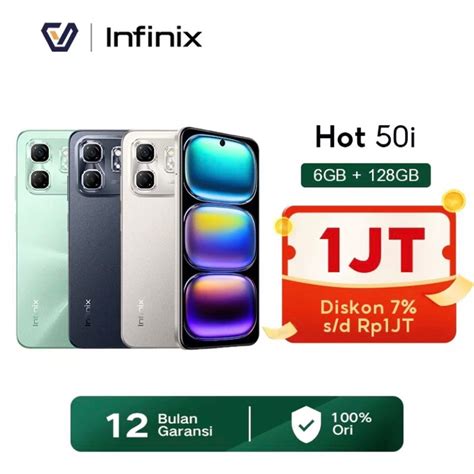 Jual Infinix Hot I GB Up To GB Extended RAM Helio G Inch Hz Punch Hole