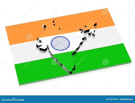3d India Map Stock Images Image 9321994