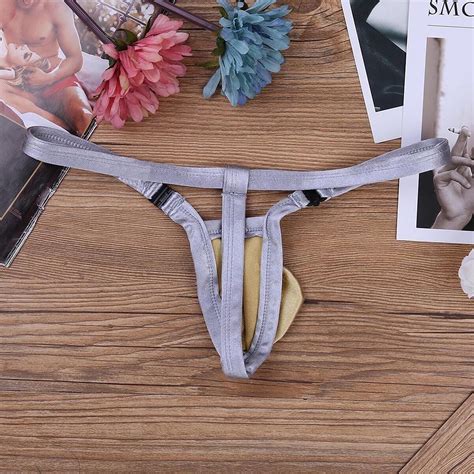 Men S Free Buckle Stretchy Bikini G String Briefs T Back Thong Pouch Underwear EBay