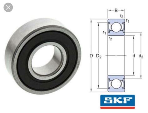 SKF 6203 2RS Deep Groove Ball Bearing, Rubber Sealed 17x4013 mm ...