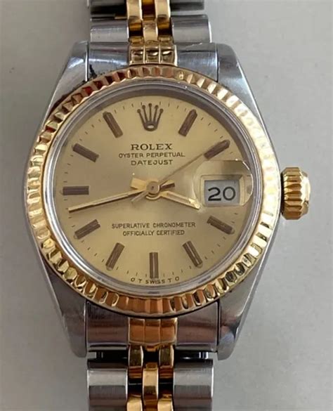 Rolex Oyster Perpetual Datejust Mm Ref Oro K Acero Cal