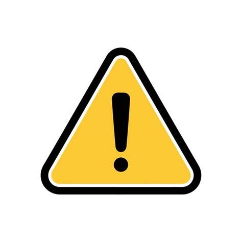 yellow warning symbol vector art icons  graphics