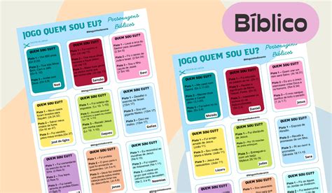 Jogo Biblico Quem Sou Eu - Jogo bíblico: Quem sou eu?