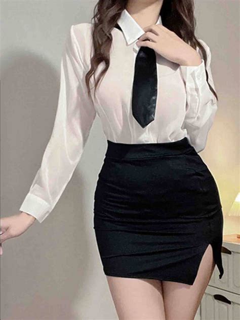 Sexy Female Secretary Bag Hip Skirt Sexy Lingerie Workplace Wind Temptation Teacher Nightclub