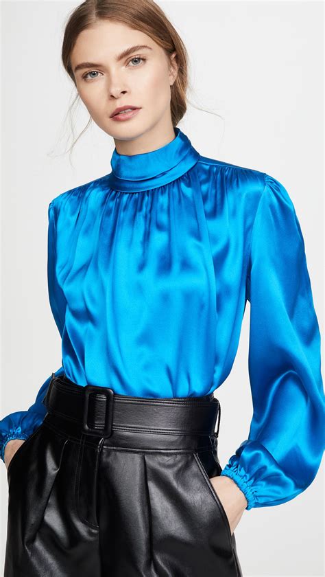 Divine Heritage Long Sleeve Turtleneck Blouse Gorgeous Blouses Long