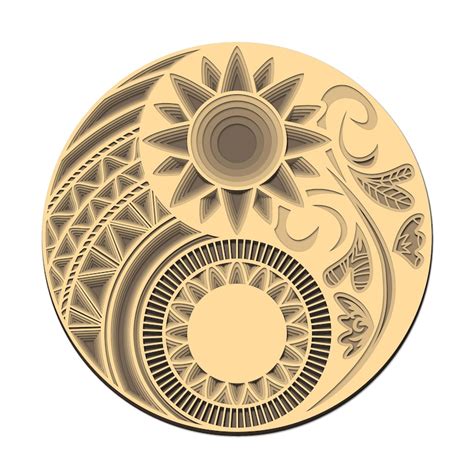 Yin Yang 3D Layered SVG Digital File Yin Yang Mandala 3D For Etsy