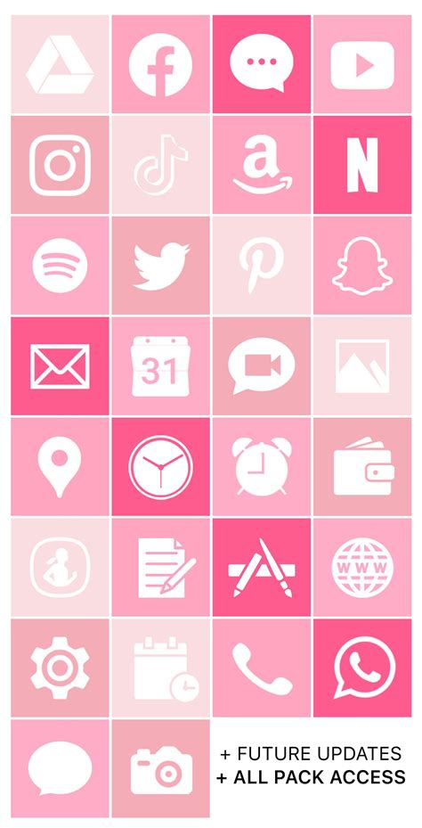 Pink App Icons Generatles