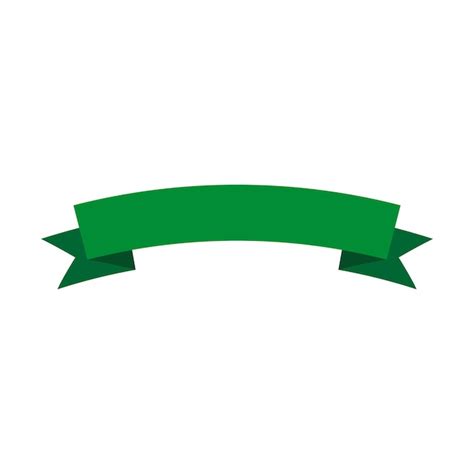 Premium Vector | Flat ribbon vector. green ribbon. vector illustration