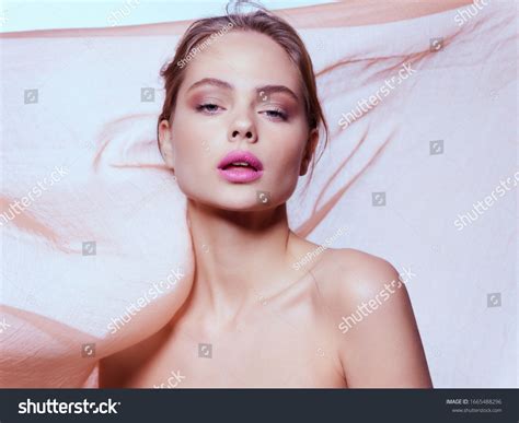 Beautiful Woman Nude Beautiful Red Lips Stock Photo Shutterstock