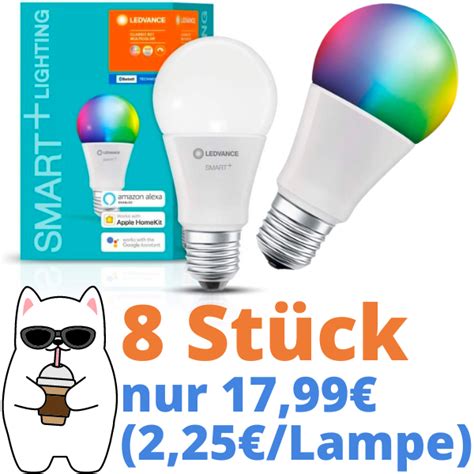 4x smarte LED E27 RGB Lampen zum absoluten Top-Preis