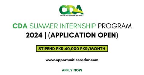 Cda Summer Internship Program 2024 Pkr 40000 Stipend