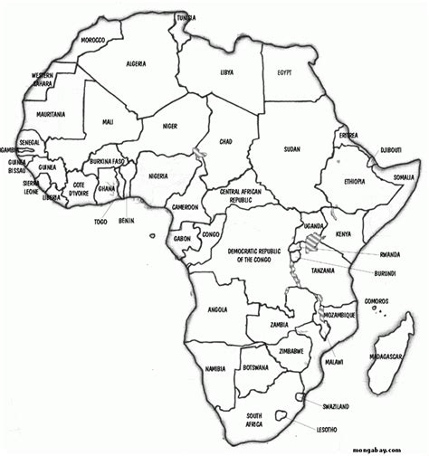 Printable Map Of Africa Africa Map African Map Political Map Adams