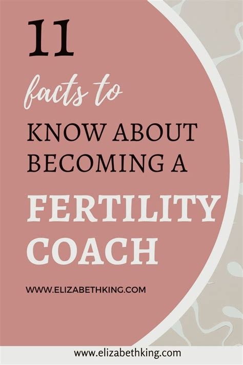 11 Essential Facts About Becoming A Fertility Coach Elizabeth King