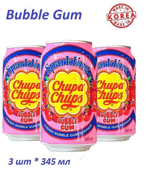 Газированный напиток Chupa Chups Bubble Gum Cherry (Чупа Чупс Бабл Гам ...