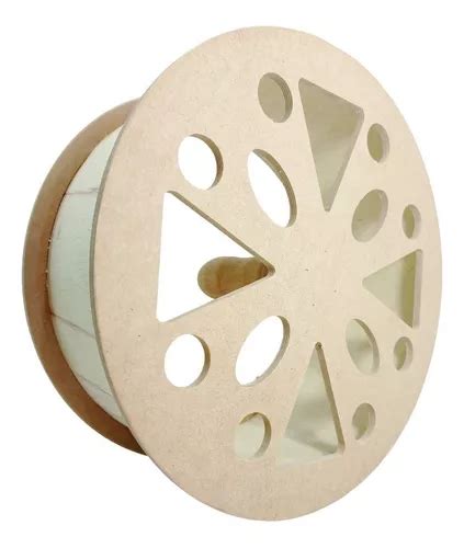 Carretilha De Madeira Mdf 31 Cm Crua Rolamento Pipa 01 Un