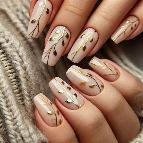 Classy Nude And Gold Nail Design Ideas To Elevate Your Look Style Zuri