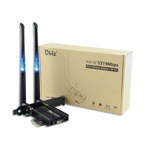 Buy Ubit AX210 WiFi 6E PCIe Wireless WiFi Card Up To 5400Mbps 6GHz 5GHz