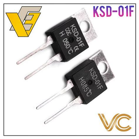 Ksd-01f H 150c To-220 Normal Open Temperature Thermostat - Black ...