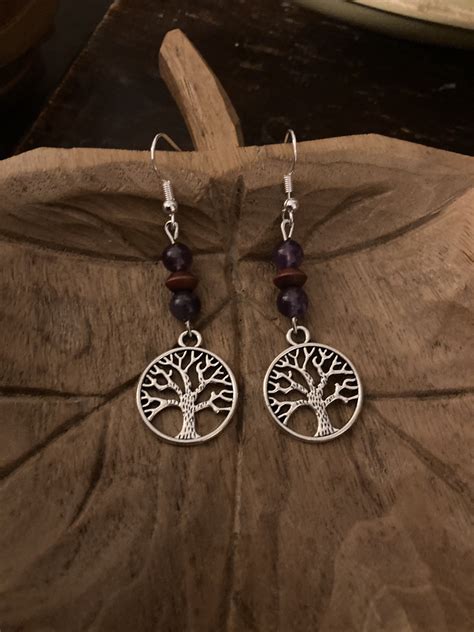 Pendientes del árbol de la vida Etsy