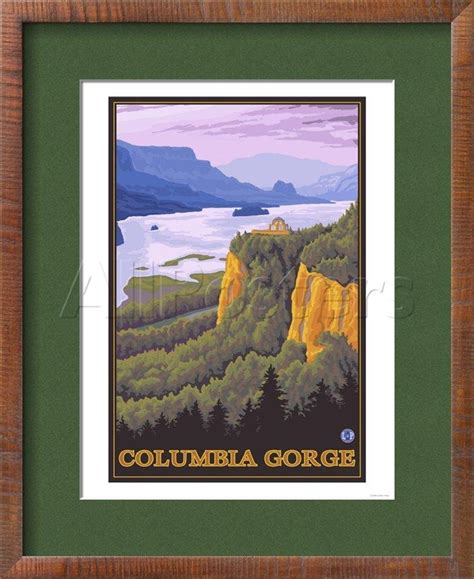 Columbia River Gorge Scene With Crown Point Prints By Lantern Press