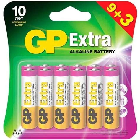 GP Extra Alkaline 12xAA (9+3) купить + отзывы и характеристики (Артикул ...