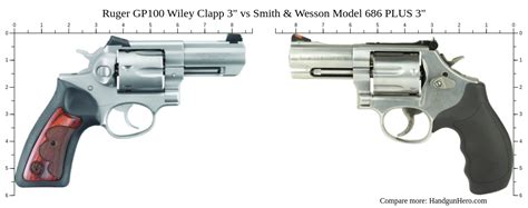 Ruger GP100 Wiley Clapp 3" vs Smith & Wesson Model 686 PLUS 3" size ...