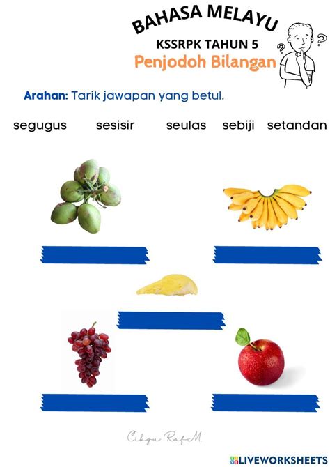 Penjodoh Bilangan Exercise For 1 Live Worksheets