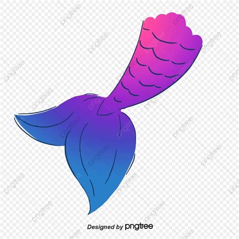 a purple and blue mermaid tail on a white background, with the word ...