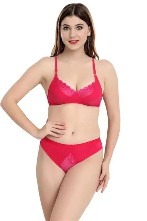 Buy PIBU Trendy Style Red Bra Panty Set For Women Lingerie Set Pack Of Online At Best Prices