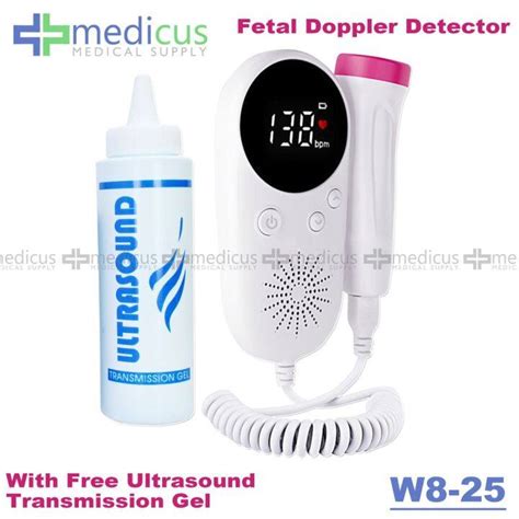♫Medicus W8-25 Fetal Doppler Baby Heartbeat Detector Device Infant ...