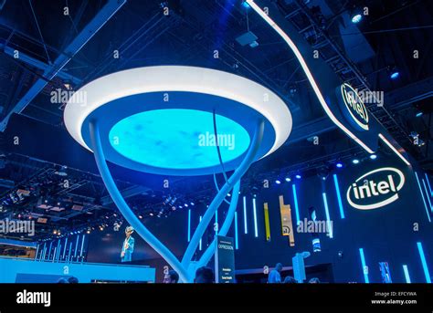 The Intel Booth At The Ces Show Held In Las Vegas Stock Photo Alamy