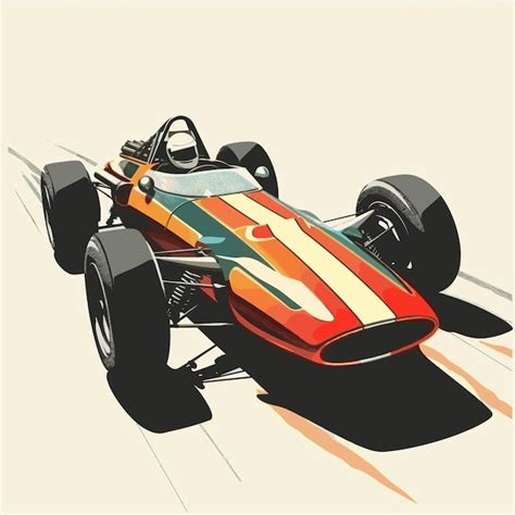 Premium Vector | Retro Style Design of 1960s Racing Car