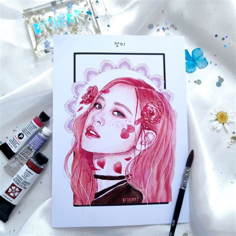 Blackpink Watercolor Fanart 300gsm Matte A5 Print K Pop Etsy