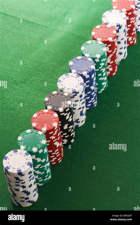 Chips on Roulette Table Stock Photo - Alamy