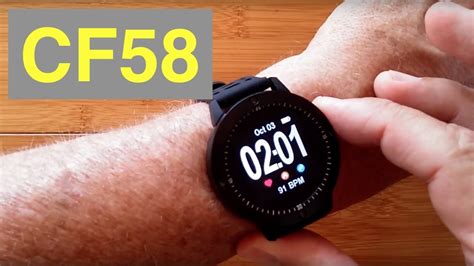 CF58 IP67 Waterproof Blood Pressure Fitness Smartwatch Unboxing And