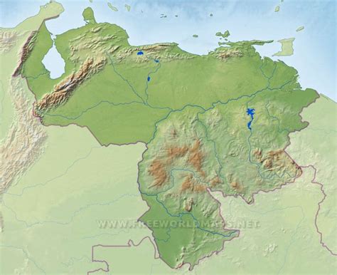 Venezuela Hd Map Map World Geography Venezuela